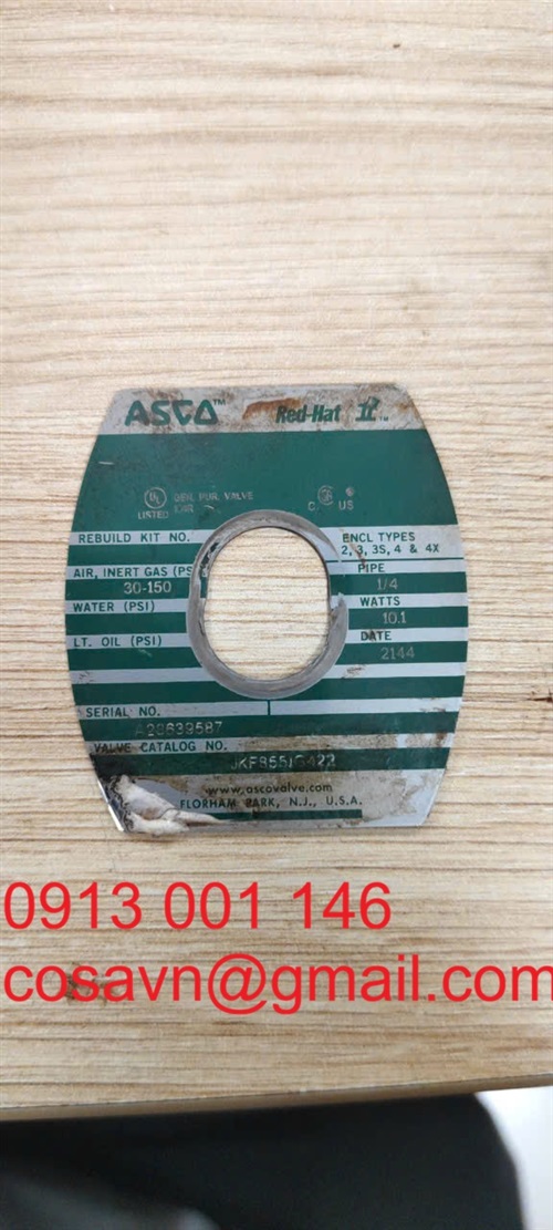 Van điện từ ASCO Red-Hat II JK8551G422 JK8551G422
